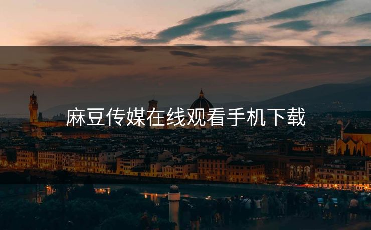 麻豆传媒在线观看手机下载