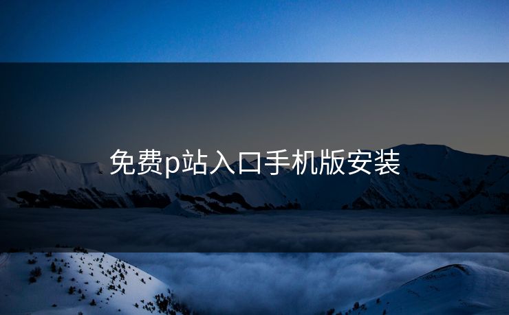 免费p站入口手机版安装