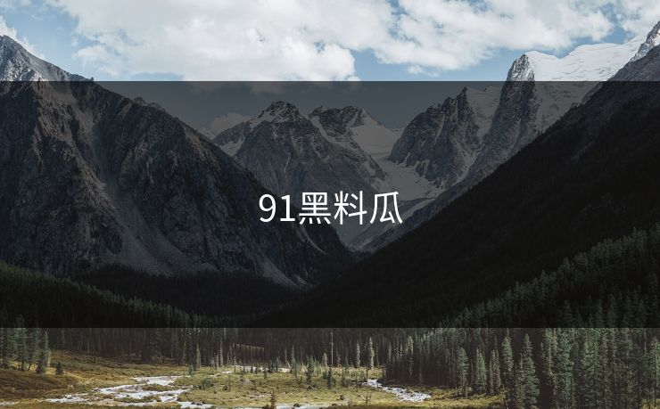 91黑料瓜